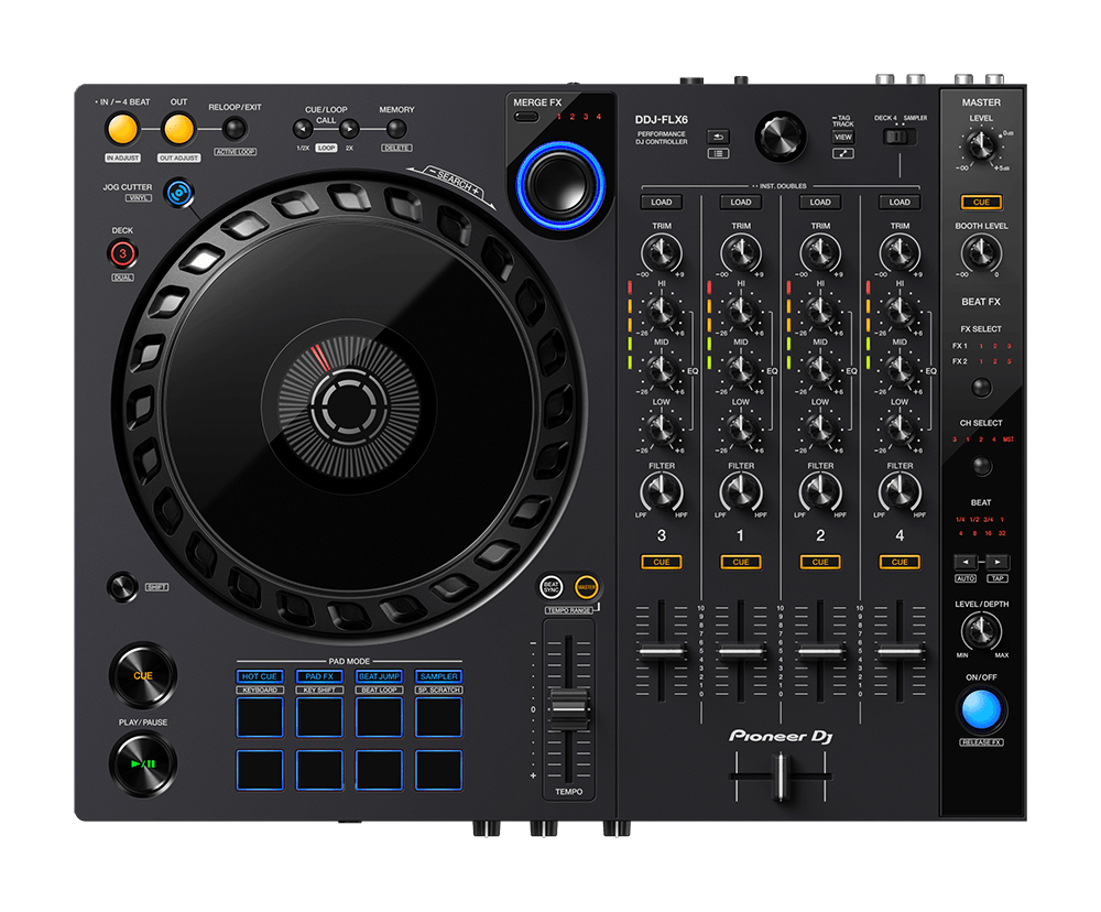 DDJ-FLX6 - 4-channel DJ controller for rekordbox and Serato DJ Pro