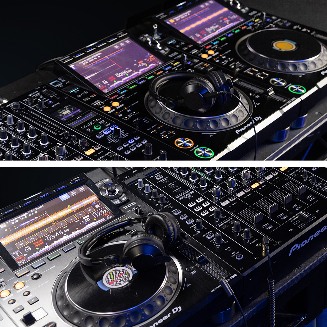 Dual independent headphone outputs and booth EQ on Dj DJM-A9 Mixer