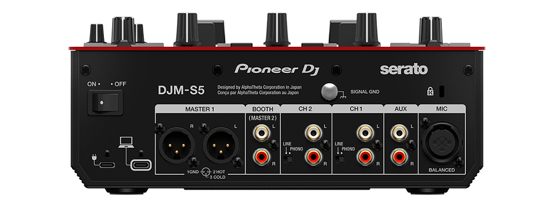 DJM-S5 - Scratch-style 2-channel DJ mixer (gloss red)