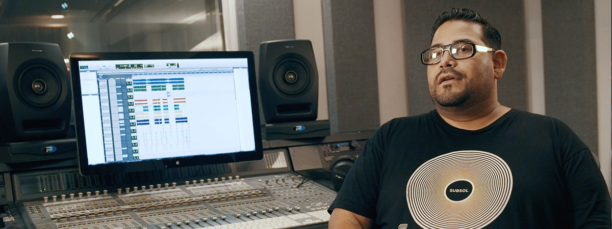 Junior Sanchez on the RM-07 Studio Monitors