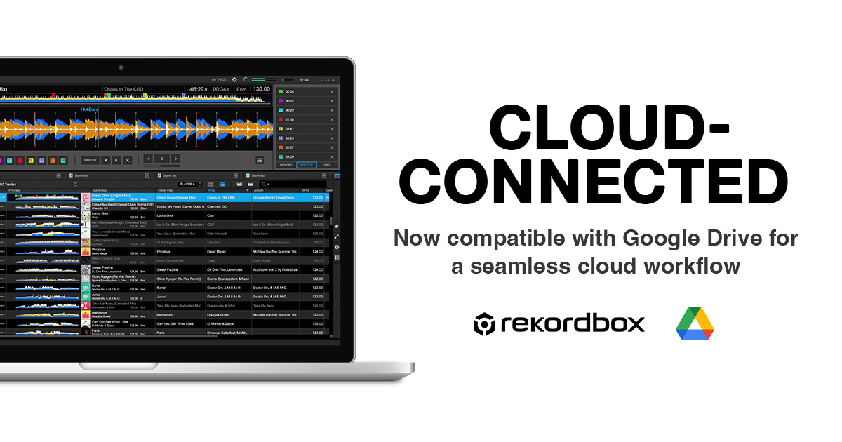 New rekordbox for Mac/Windows (ver. 6.7.4) supports Google Drive cloud