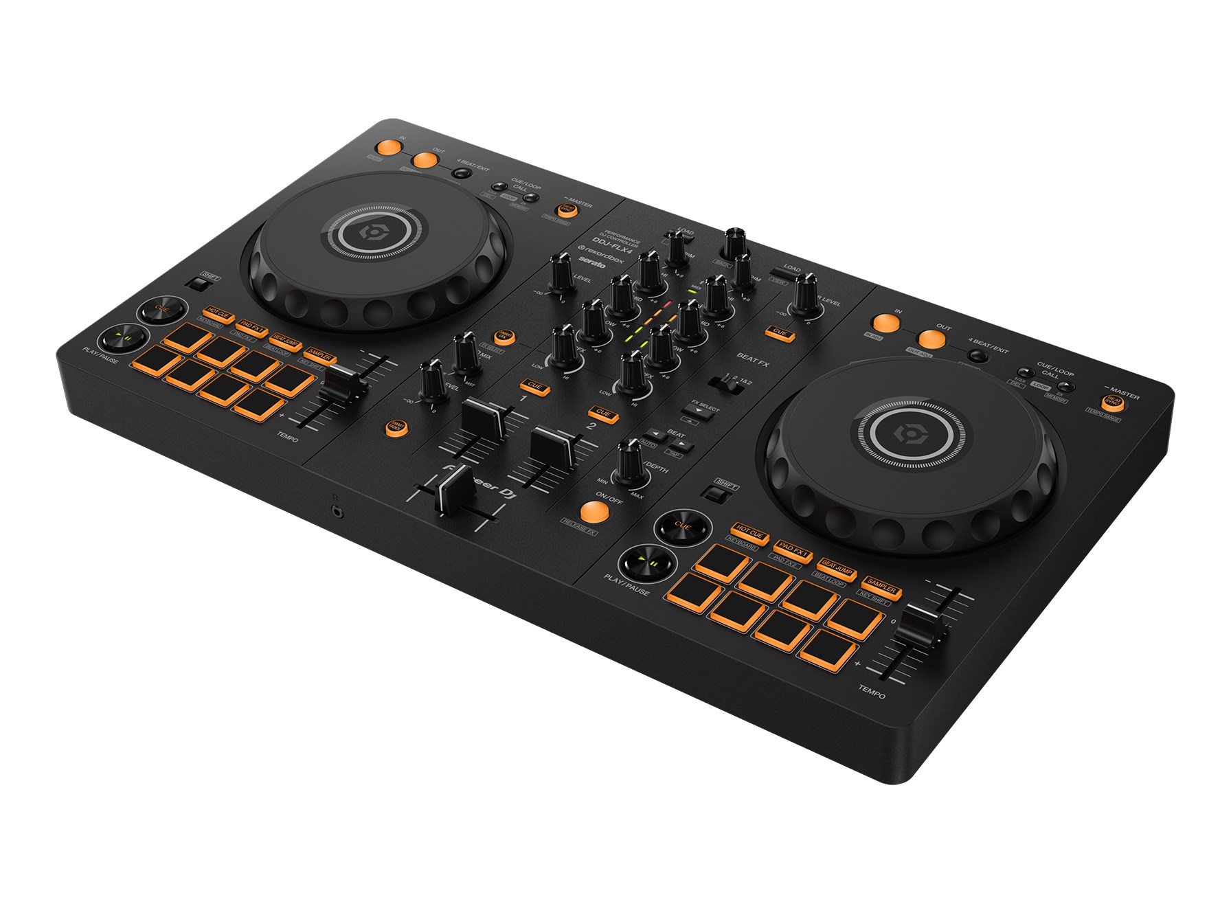 DDJ-FLX4 - 2-channel DJ controller for multiple DJ applications (Black)