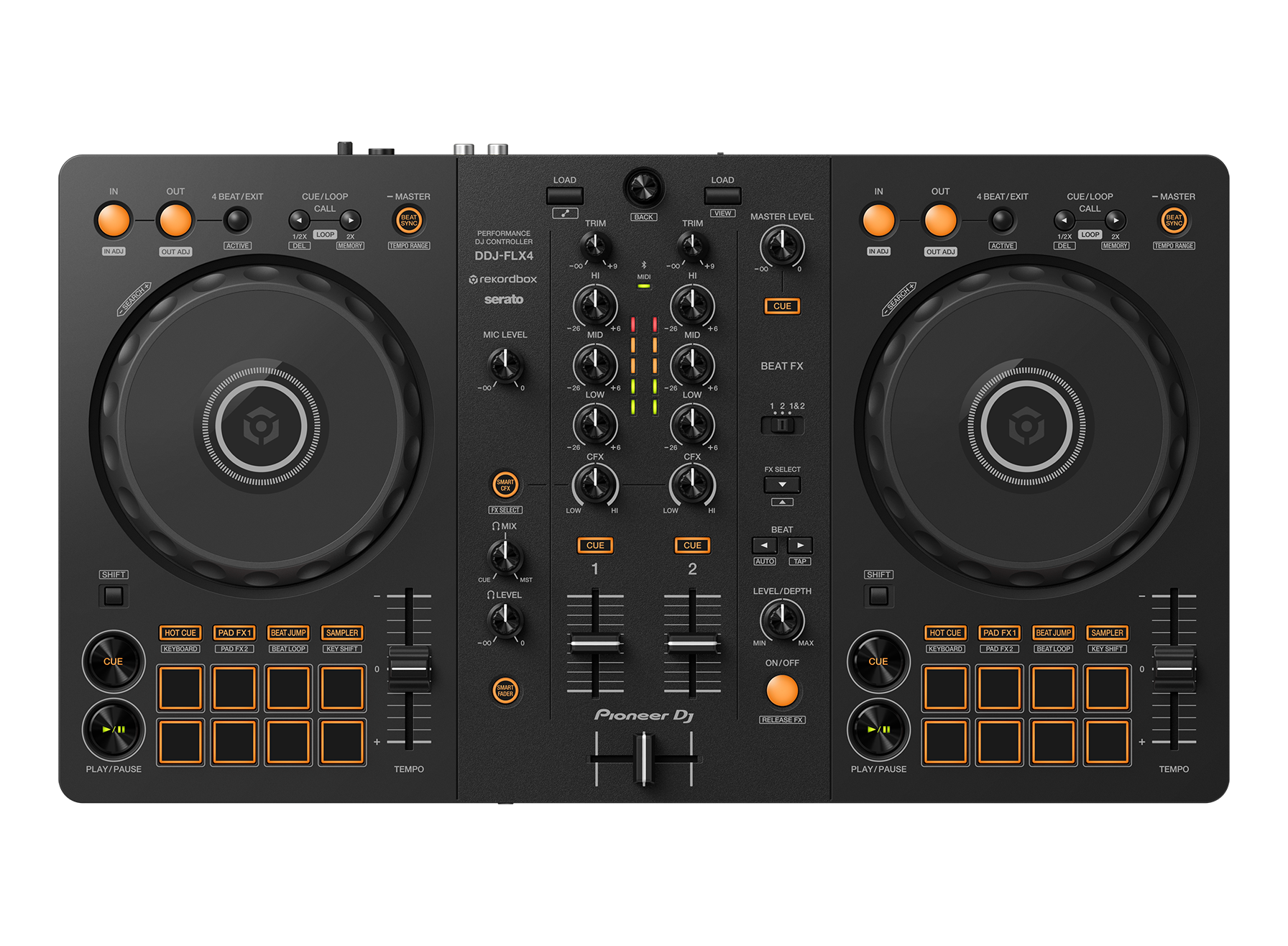 DDJ-FLX4 - 2-channel DJ controller for multiple DJ applications 