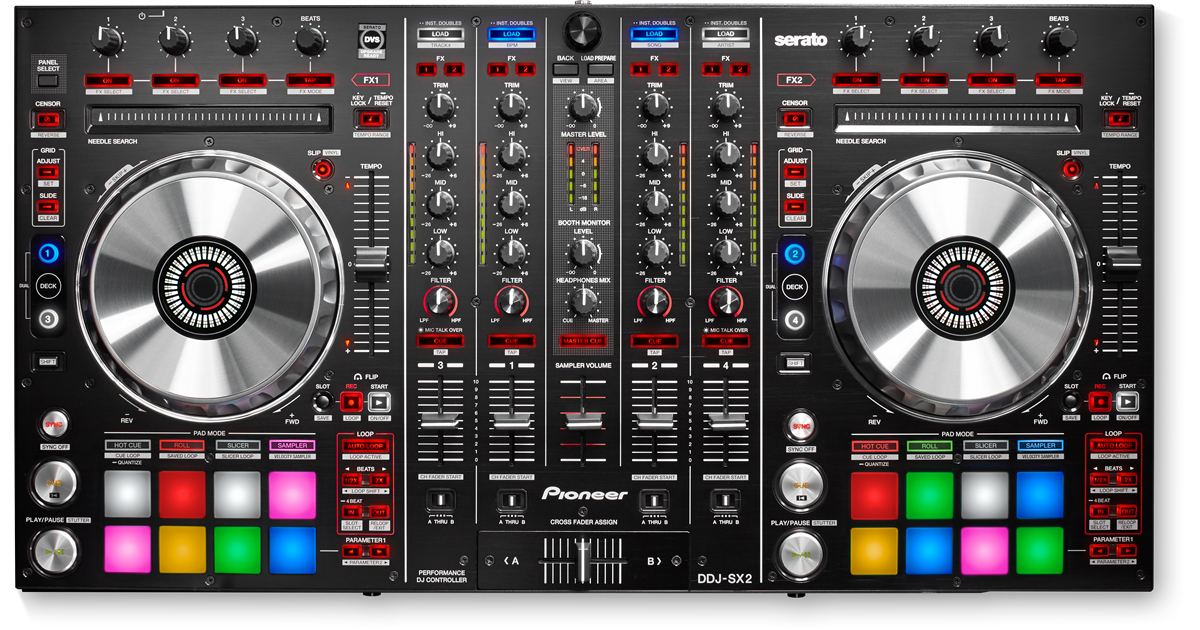 DDJ-SX2 (archived) 4-channel controller for Serato DJ Pro and 