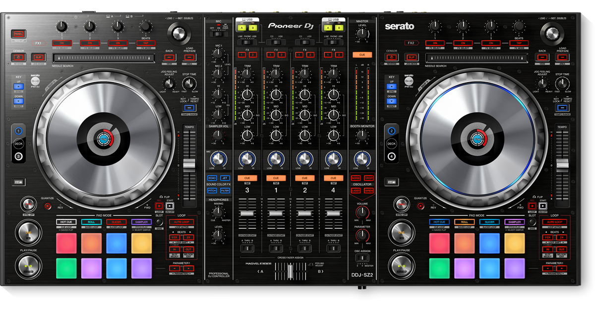 DDJ-SZ2 Flagship 4-channel controller for Serato DJ Pro (black 