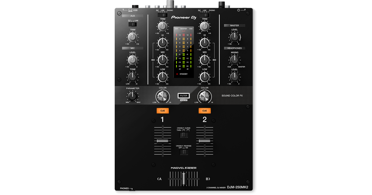 DJM-250MK2 rekordbox対応 2ch DJミキサー (black) - Pioneer DJ