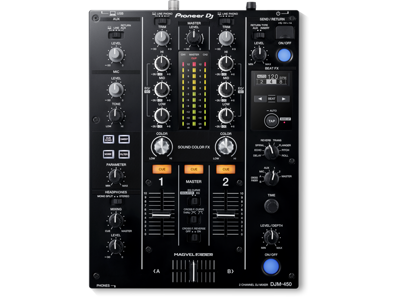 Djm 450 2 Channel Dj Mixer With Beat Fx Black Pioneer Dj