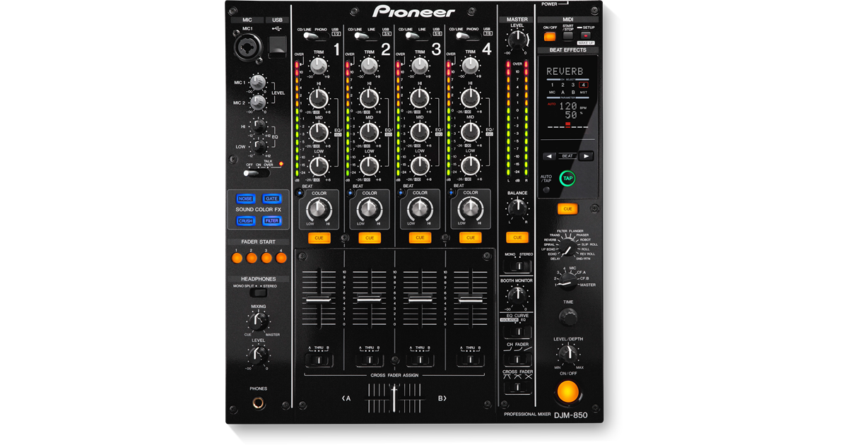 DJM-850-K (archived) 4-channel digital mixer (black) - Pioneer DJ