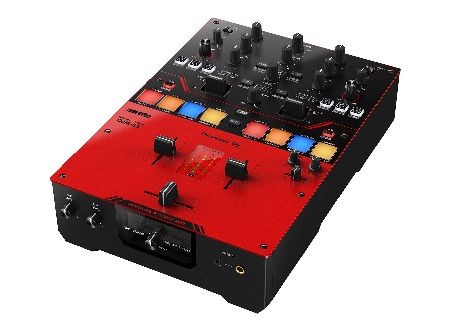 DJM-S5 - Scratch-style 2-channel DJ mixer (gloss red)