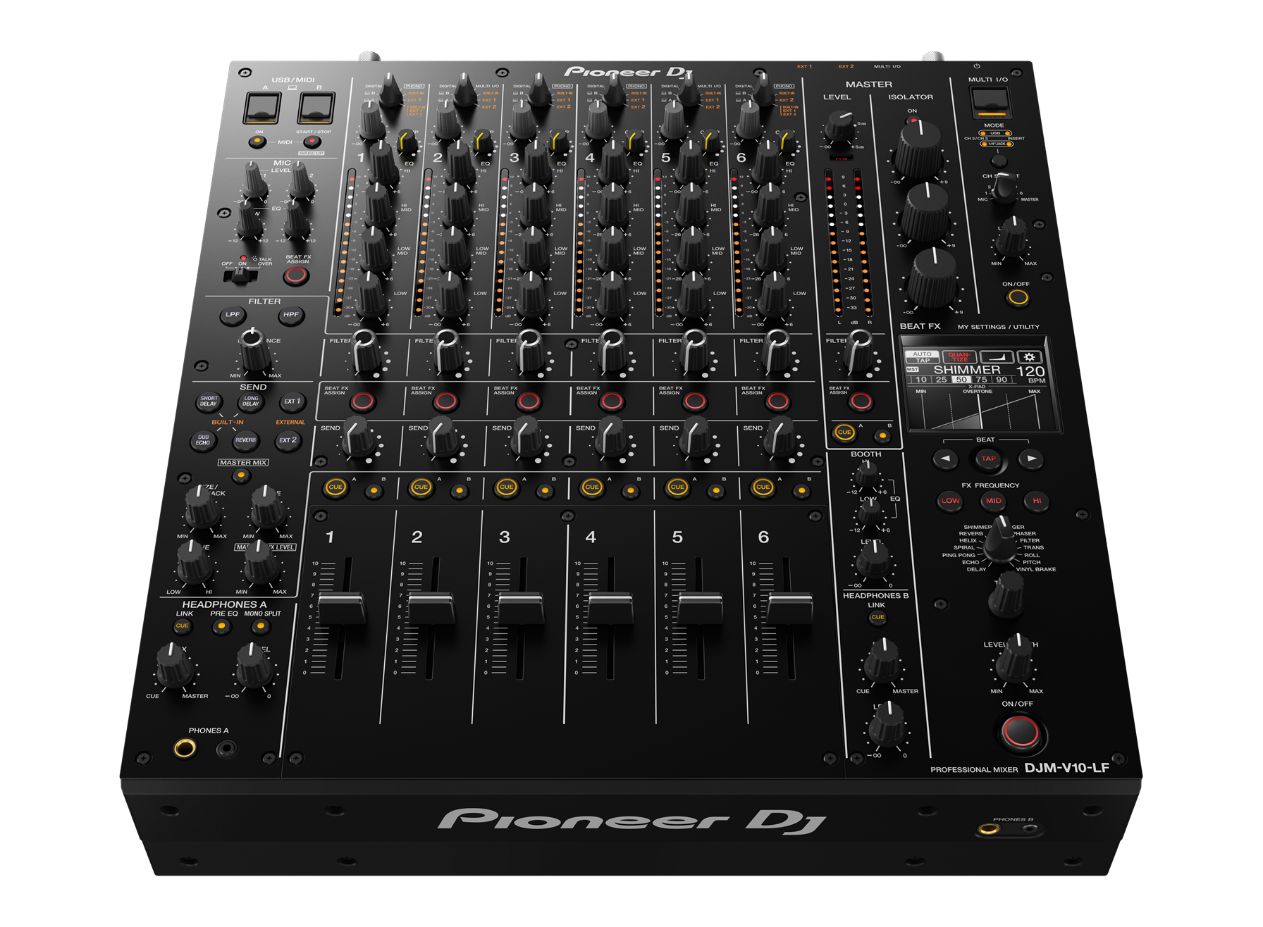 Pioneer パイオニア ミキサー DJM-350 REC エフェクター内蔵 DJM-V10-LF ロングフェーダー搭載 クリエイティヴスタイル 6ch