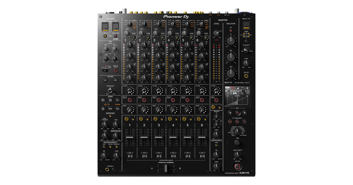 DJM-V10 クリエイティヴスタイル 6ch プロフェッショナル DJミキサー (black) - Pioneer DJ