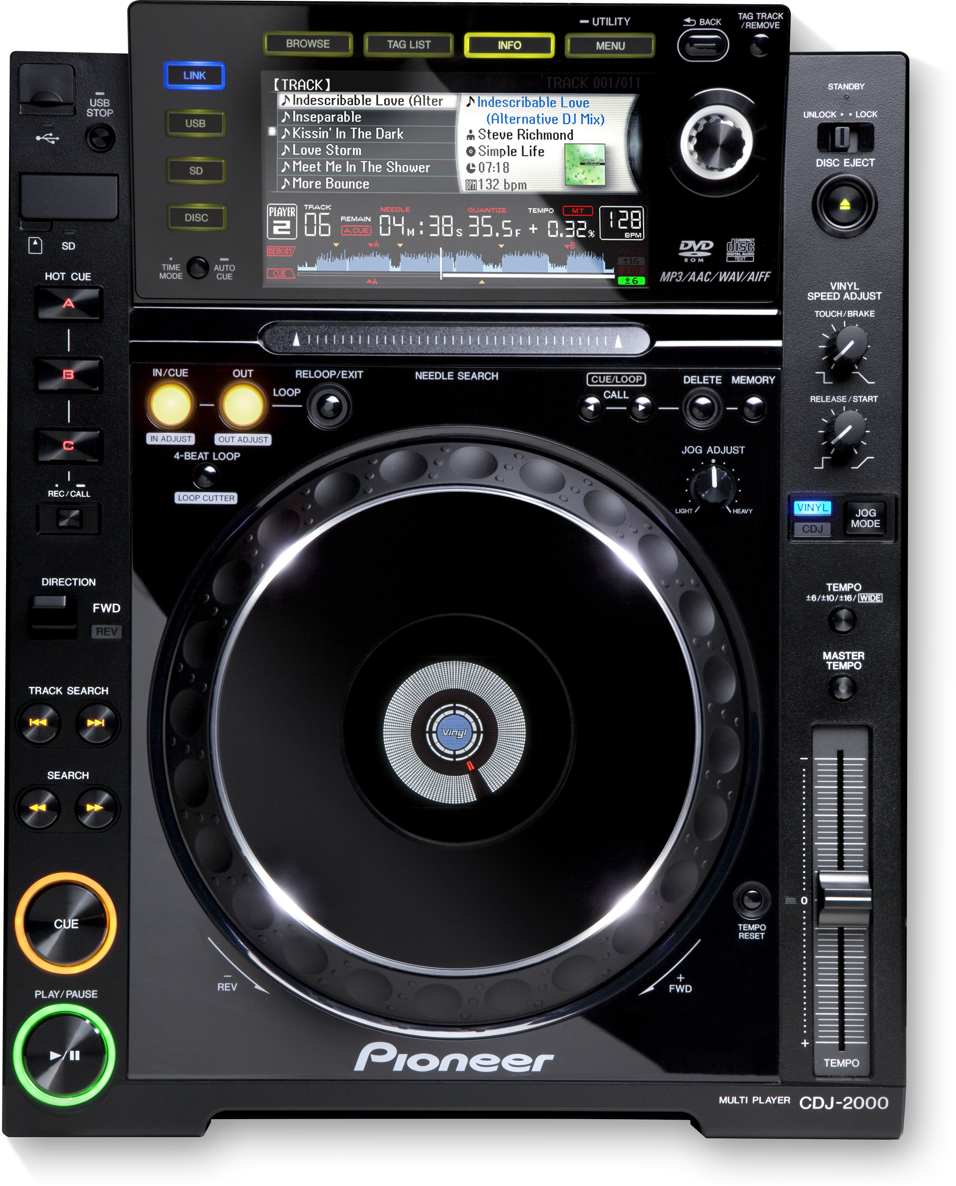 CDJ2000 (в архиве) Профессиональный цифровой плеер для DJ (black