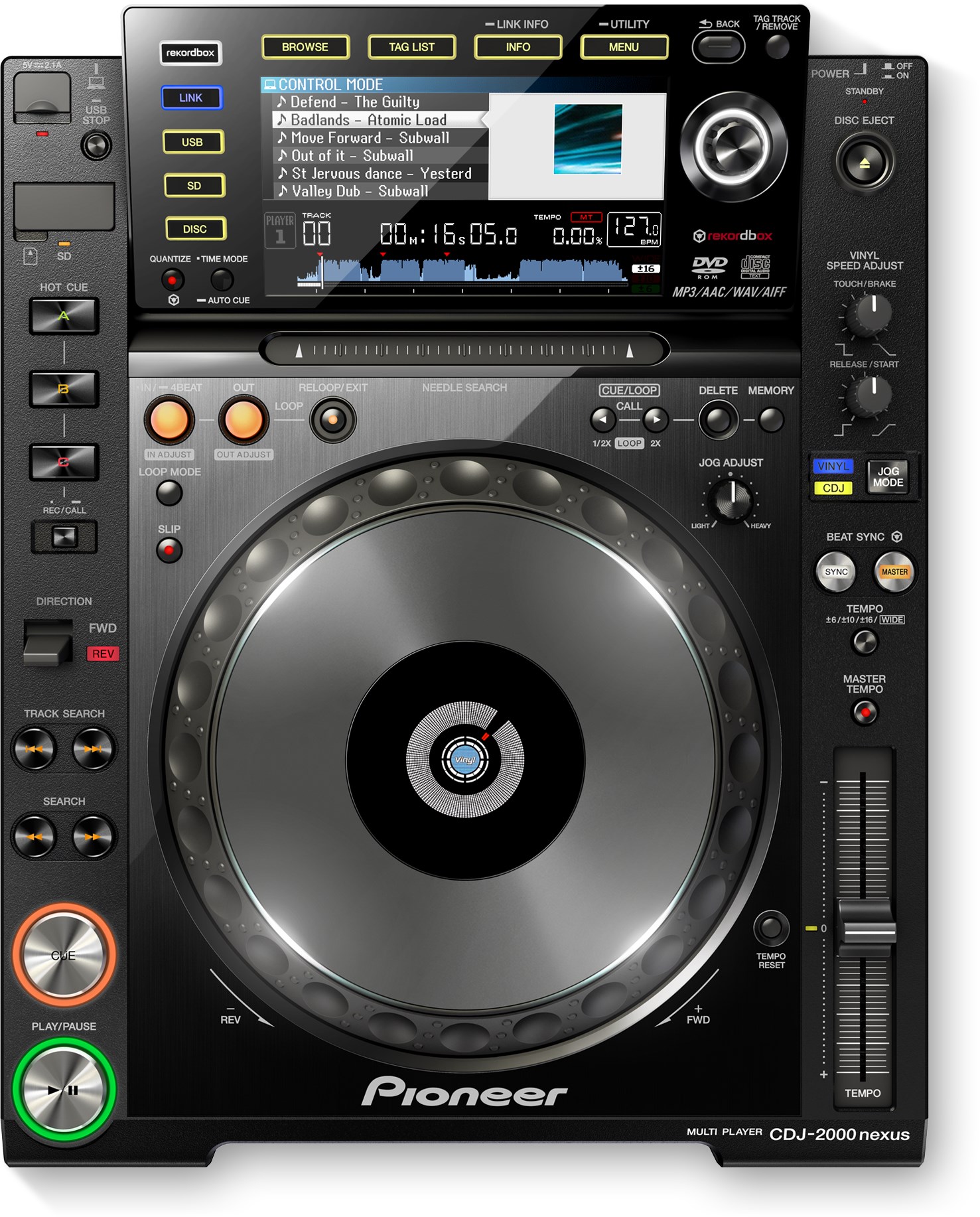 CDJ2000NXS (archivé) CDJ2000 nexus Station DJ numérique de niveau