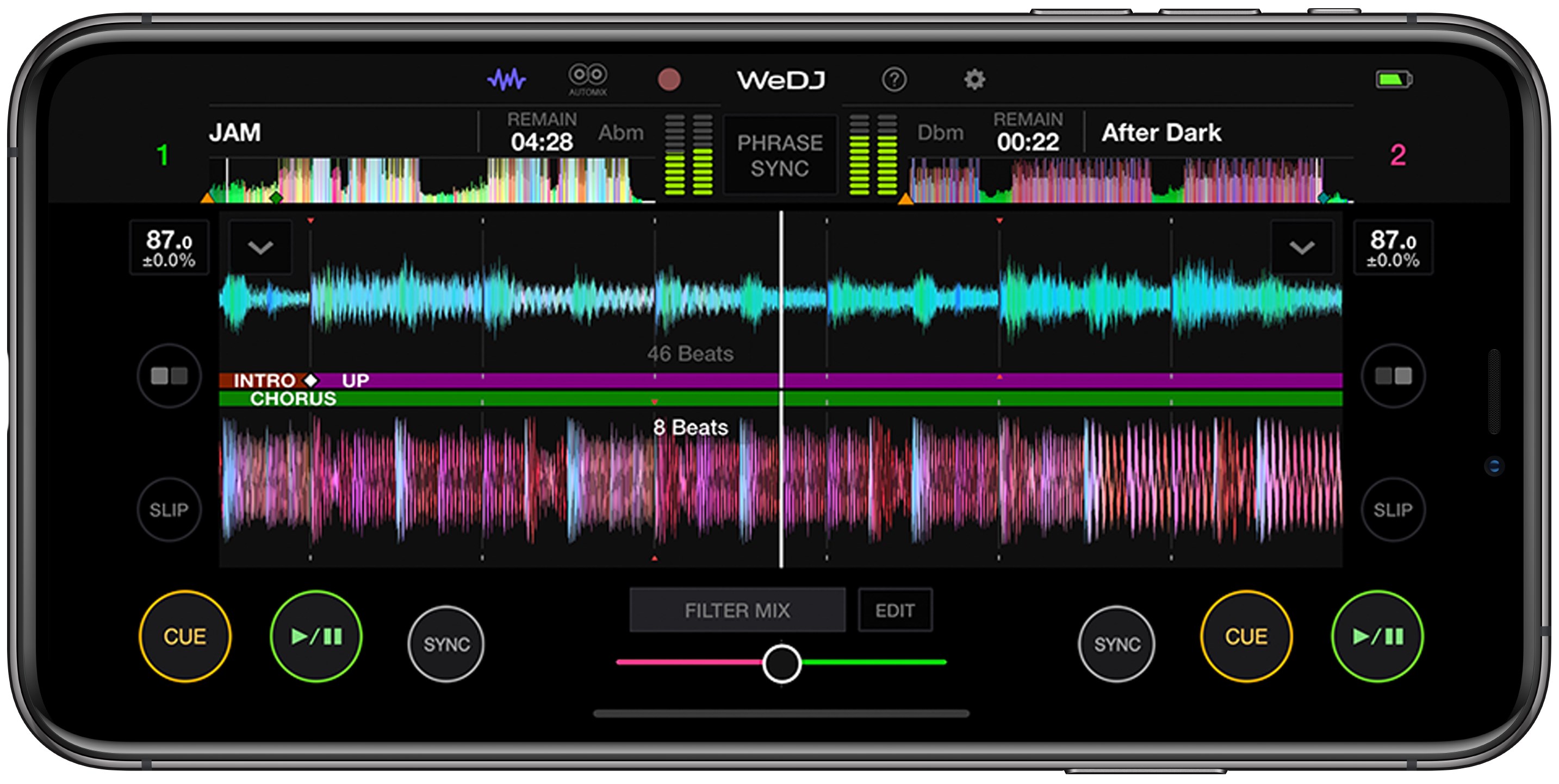 WeDJ for iPhone Mobile DJ app for iPhone (DJapp) Pioneer DJ
